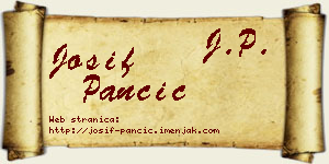 Josif Pančić vizit kartica